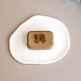 Small Milk Tea Colored Contact Lens Case