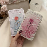 Vintage Fantasy Rose Coloured Contact Lens Case