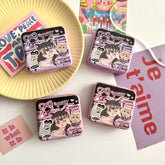 Custodia per lenti a contatto colorata di ragazza cool