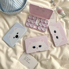 Kitten Puppy Head Colored Contact Lens Case