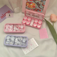 Summer With Cats Colored Contact Lens Case