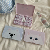 Kitten Puppy Head Colored Contact Lens Case