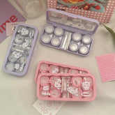 Husă pentru lentile de contact colorată de vară cu pisici