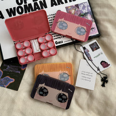 Estojo para lentes de contato coloridas Big Eye Girl