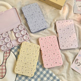 Pastel Floral Kitten Colored Contact Lens Case