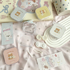 Étui à lentilles de contact couleur gâteau Petit Ours