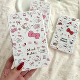 Custodia per lenti a contatto colorate Pastel Bow Lop Ear Bunny Diary
