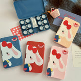 Custodia per lenti a contatto colorate Lop Ear Bow Bunny