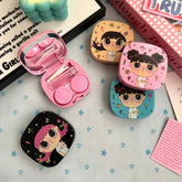 Pouty Pigtail Dolly Girl Colored Contact Lens Case