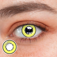 Lentes de contato coloridas com prescrição amarela do elemento Cosplay