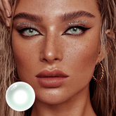 Lentes de contato de cor verde bambu