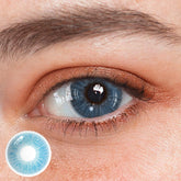 Lentilles de contact colorées sur ordonnance bleues Bellini