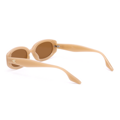 Ochelari de soare retro rotunzi maro Rebecca