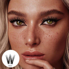 Cristina svarta fransar - 14mm