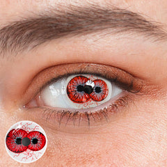 Lentes de contato de cor vermelha Cosplay Twin Abyss Eyes