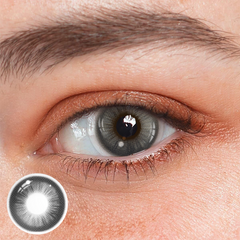 Lentes de contato coloridas com prescrição cinza Americano