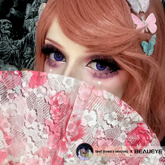 Love Words Purple Colored Contact Lenses