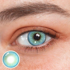 Lentes de contato de cor azul Elvina