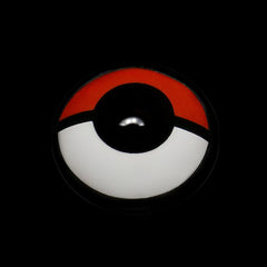 Lentile de contact colorate roșu transparent Pokeball Cosplay