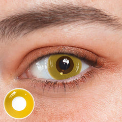 Lentes de contato de cor laranja bloco cosplay