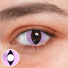 Lentes de contato de cor roxa olho de gato cosplay