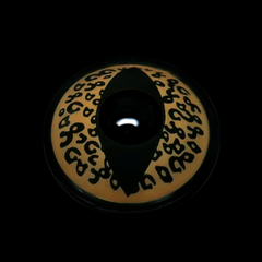 Lentes de contato de cor marrom leopardo olho de gato cosplay