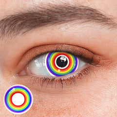 Lentes de contato coloridas arco-íris Cosplay Circle Line