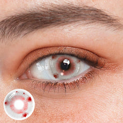 Cosplay Sad Clown Tears Red Colored Contact Lenses
