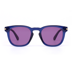Ochelari de soare Alana Retro Rotunzi albastri