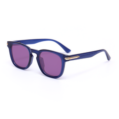 Ochelari de soare Alana Retro Rotunzi albastri