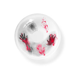Cosplay Bloody Phantom White Colored Contact Lenses