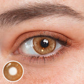 Lentilles de contact de couleur marron amaretto