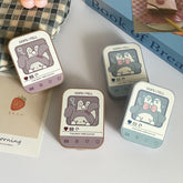 INS Niche Cute Illustration Colored Contact Lens Case