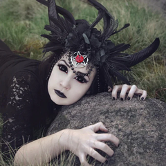 Lentes de contato coloridas de esclera preta cega de Halloween 17mm