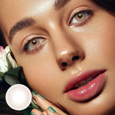 Lentilles de contact colorées Adriene Rose Marron sur ordonnance