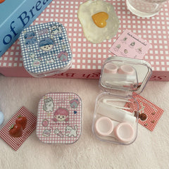 Estojo para lentes de contato coloridas Cool Boy e Cool Girl