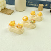 Cartoon draagbare gekleurde contactlenshouder