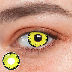 Lentes de contato coloridas amarelas Cosplay Demonlord Mammon
