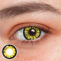 Lentes de contato de cor amarela Cosplay Cyberpunk