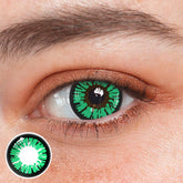 Lentes De Contacto De Color Verde Cosplay Cyberpunk