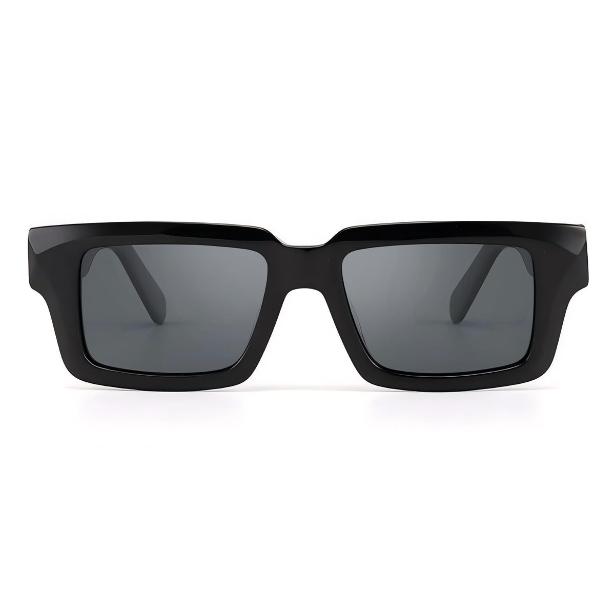 Eulalia Rectangle Black Sunglasses