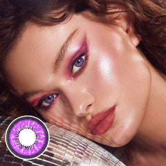 Love Words Purple Colored Contact Lenses