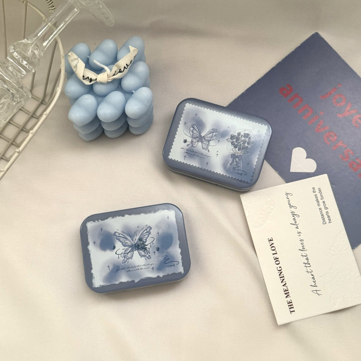Romantic Ice Blue Roses Color de lente de contacto de color