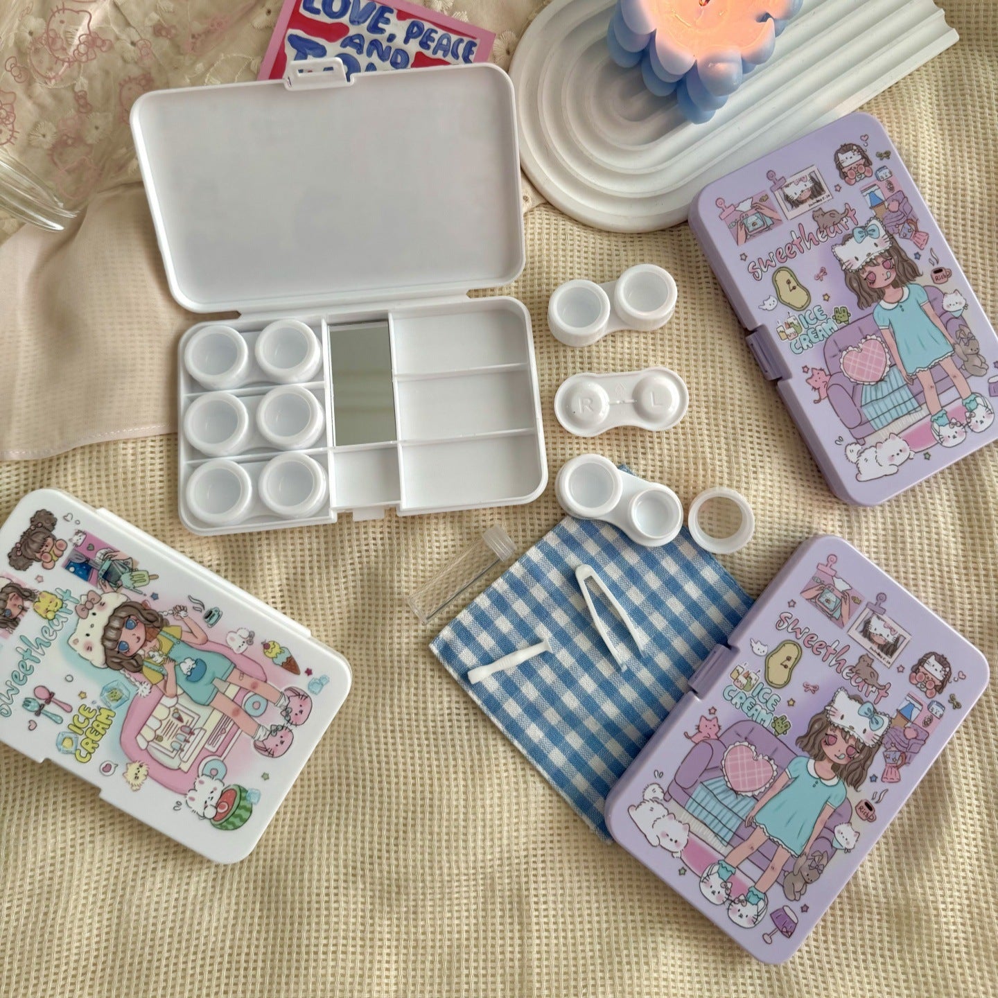 Lieverd meisje gekleurd contactlens.