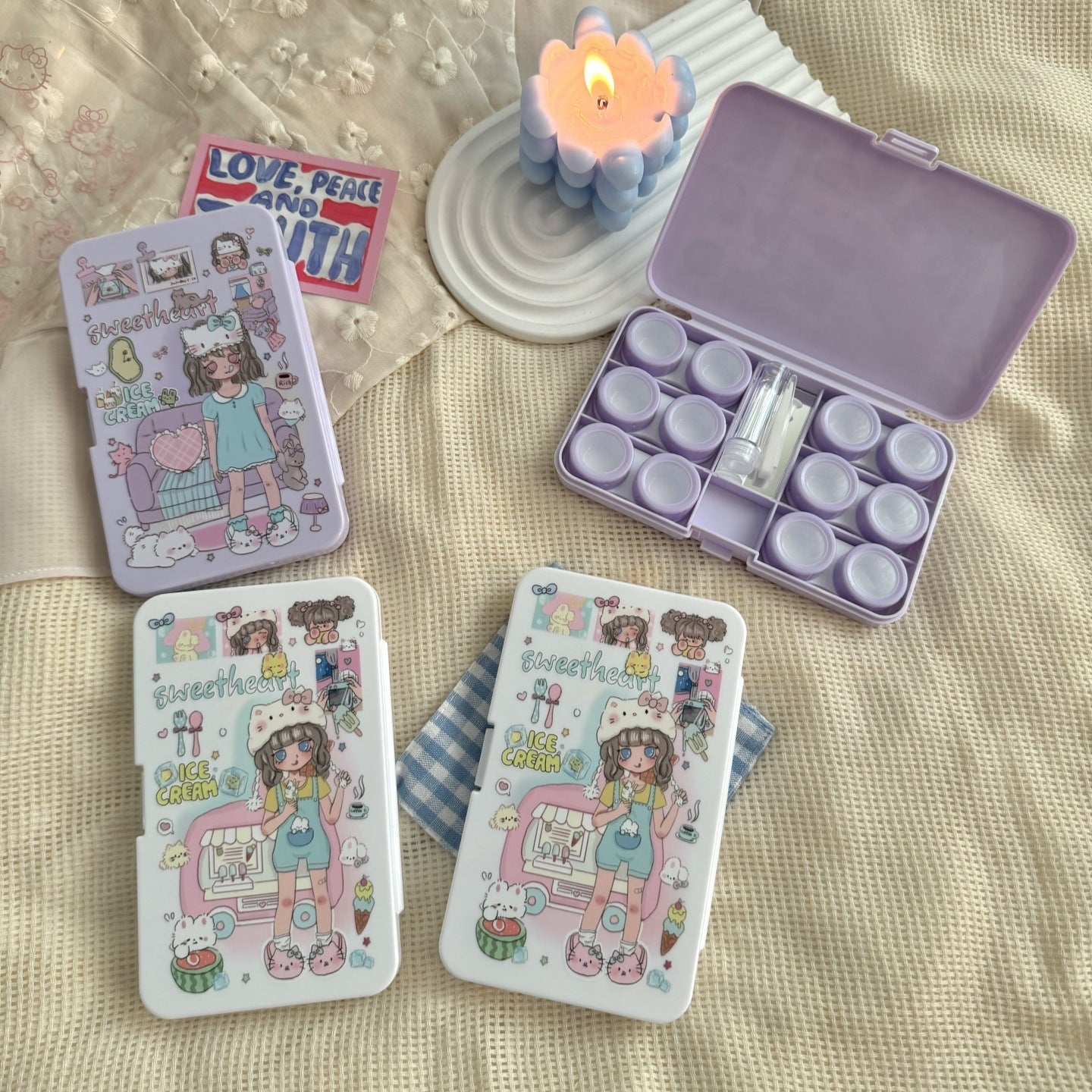 Lieverd meisje gekleurd contactlens.
