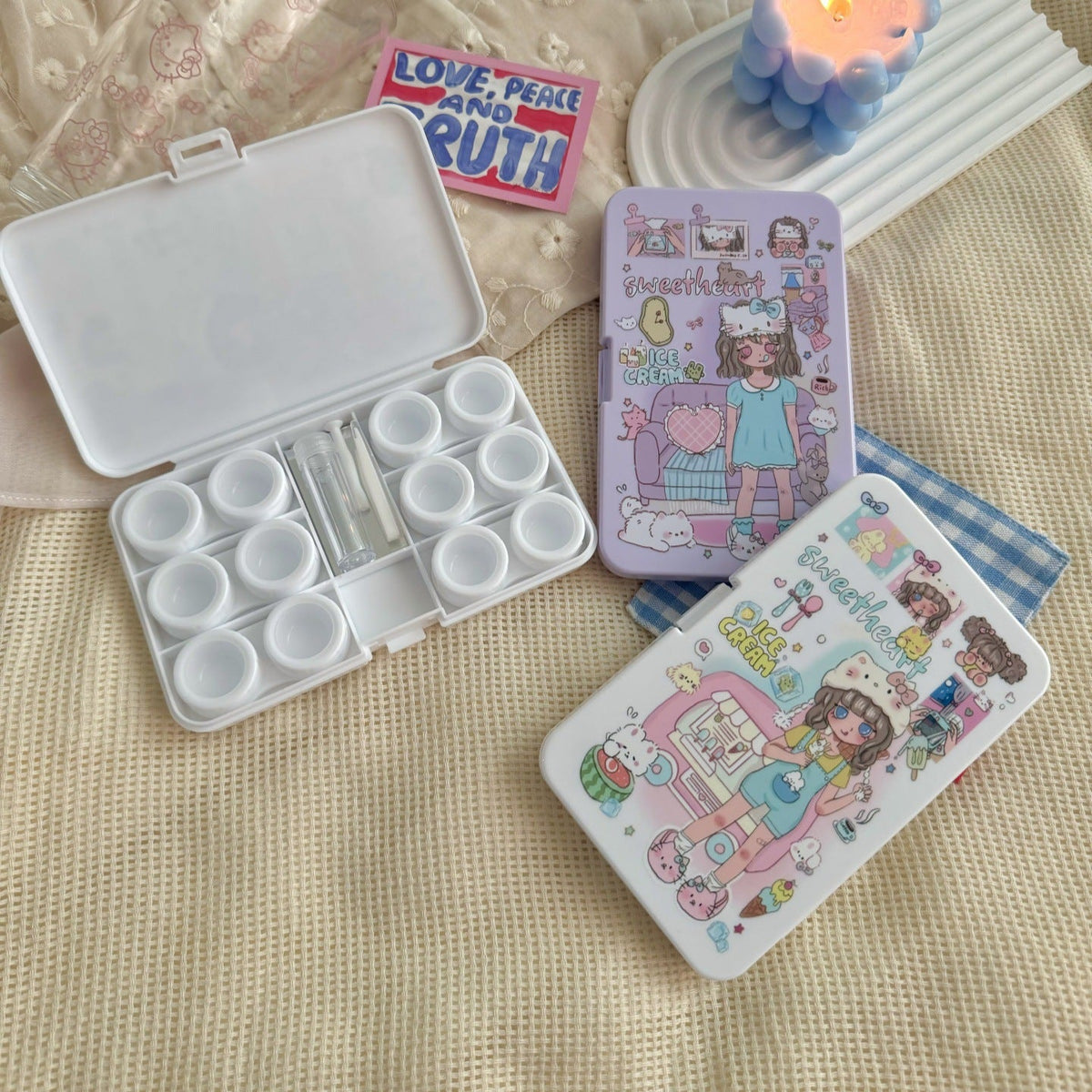Lieverd meisje gekleurd contactlens.