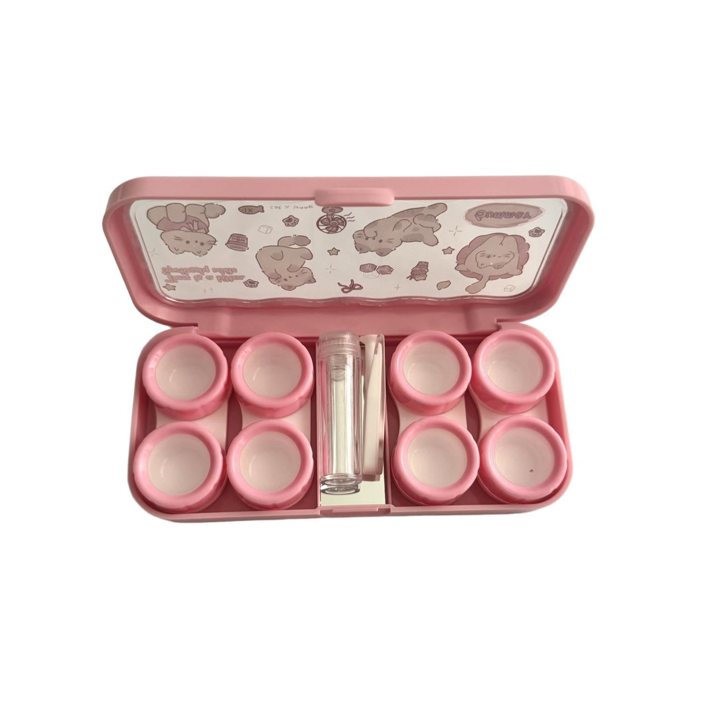 Zomer met katten gekleurde contactlens.