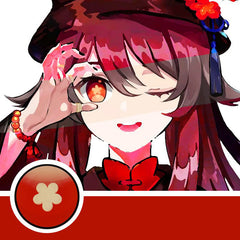 Cosplay Hutao Red Colored Contact Lenses