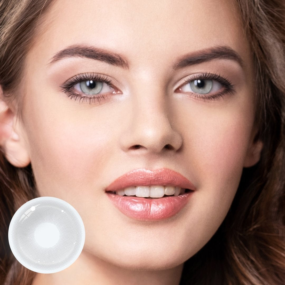 Cosplay pudding grijs gekleurde contactlenzen