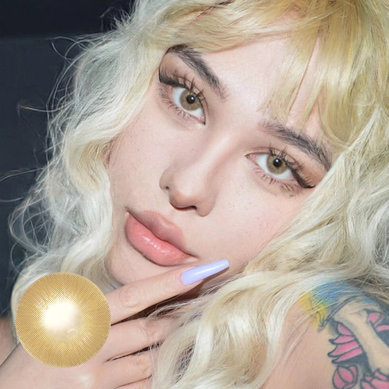 Love Story Pea Brown Prescription Colored Contact Lenses